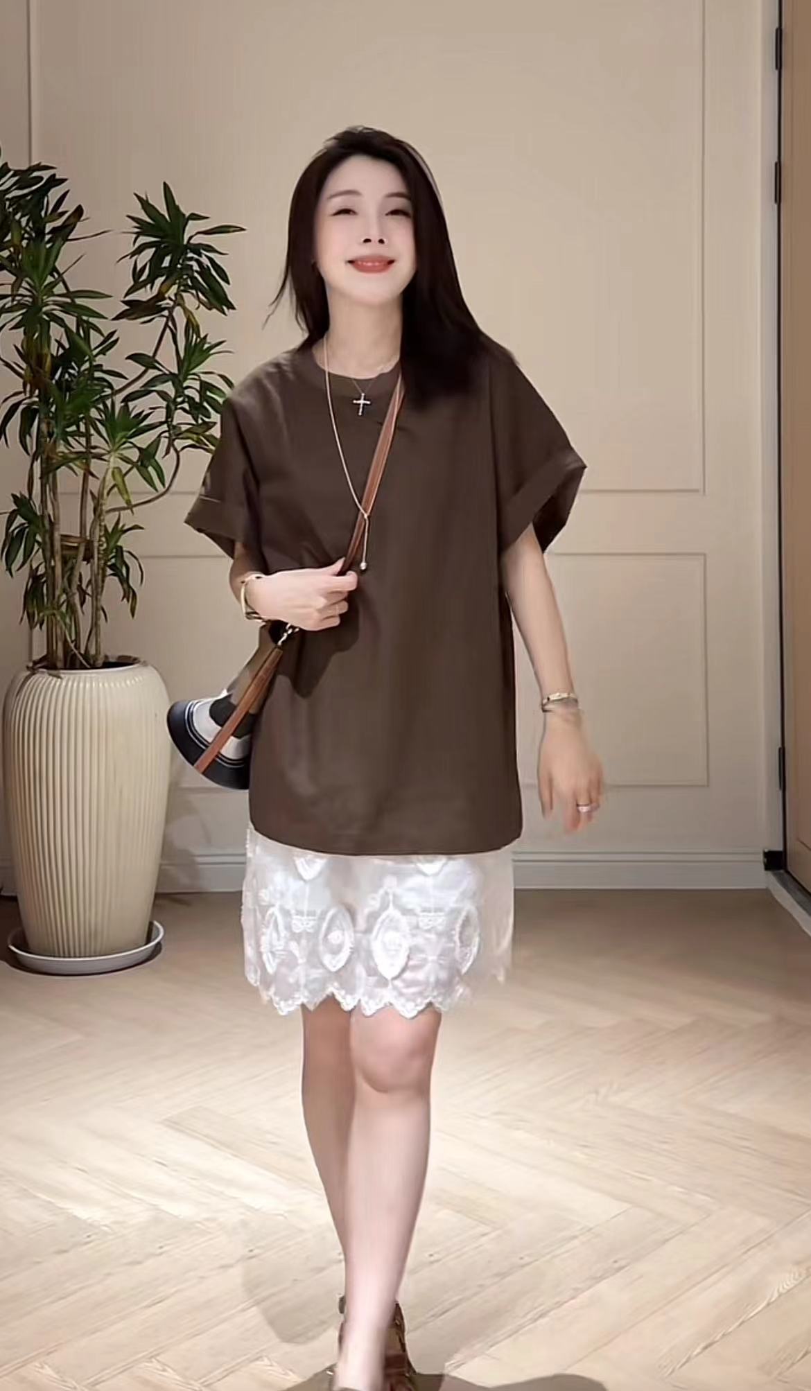 Korean Style Loose T-Shirt and Half Skirt Set Summer 2024 - Image 2