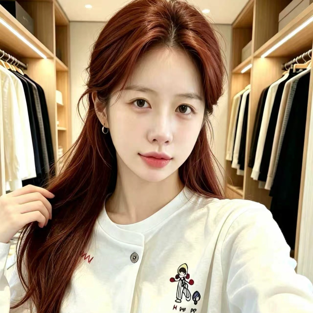 Women's White Rainbow Pony Long Sleeve T-Shirt 2026 Early Autumn Minimalist Top - Image 5