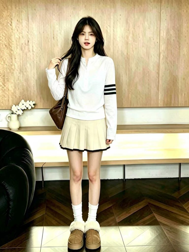 Women's Slim Fit Long Sleeve Striped Base Layer T-Shirt 2026 Fall Korean Style Top