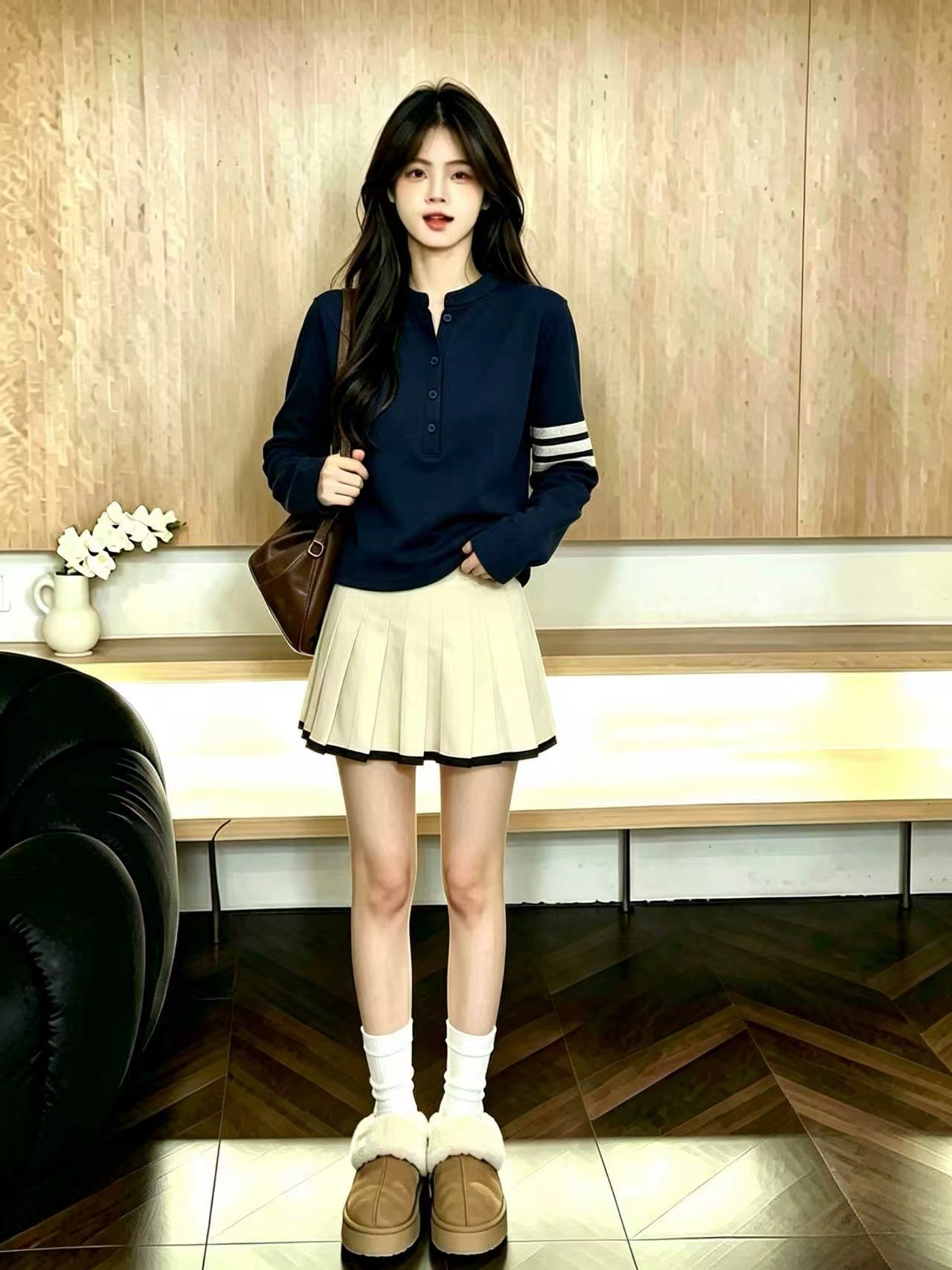 Women's Slim Fit Long Sleeve Striped Base Layer T-Shirt 2026 Fall Korean Style Top - Image 4